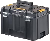 DEWALT TSTAK DWST17806 Extra Large Deep Tool Box - Stackable, Removable Tray, Water & Debris Resistant Storage