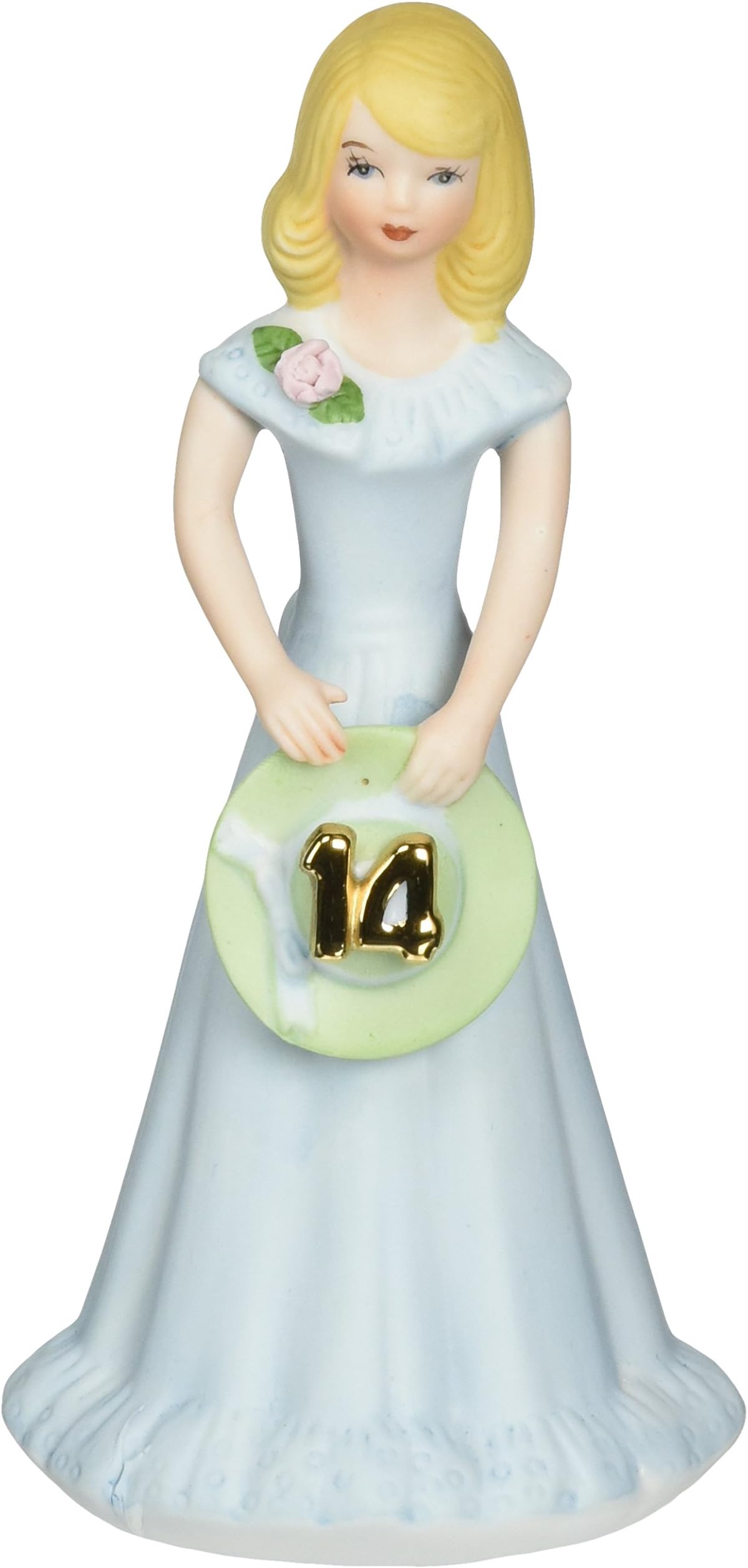 Enesco Growing Up Girls “Blonde Age 14” Porcelain Figurine, 6.5”, Blue