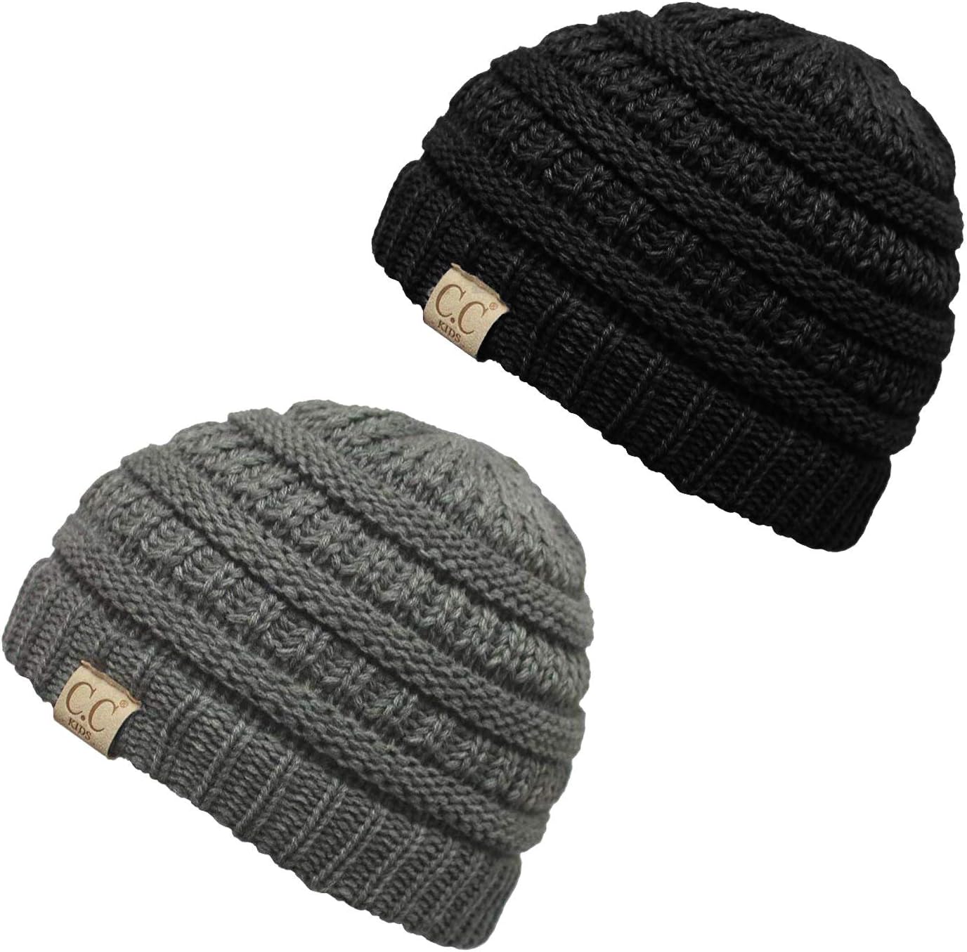 Funky JunqueKids Beanie Toddler Girls Boys Ribbed Knit Children’s Winter Hat Skully Cap