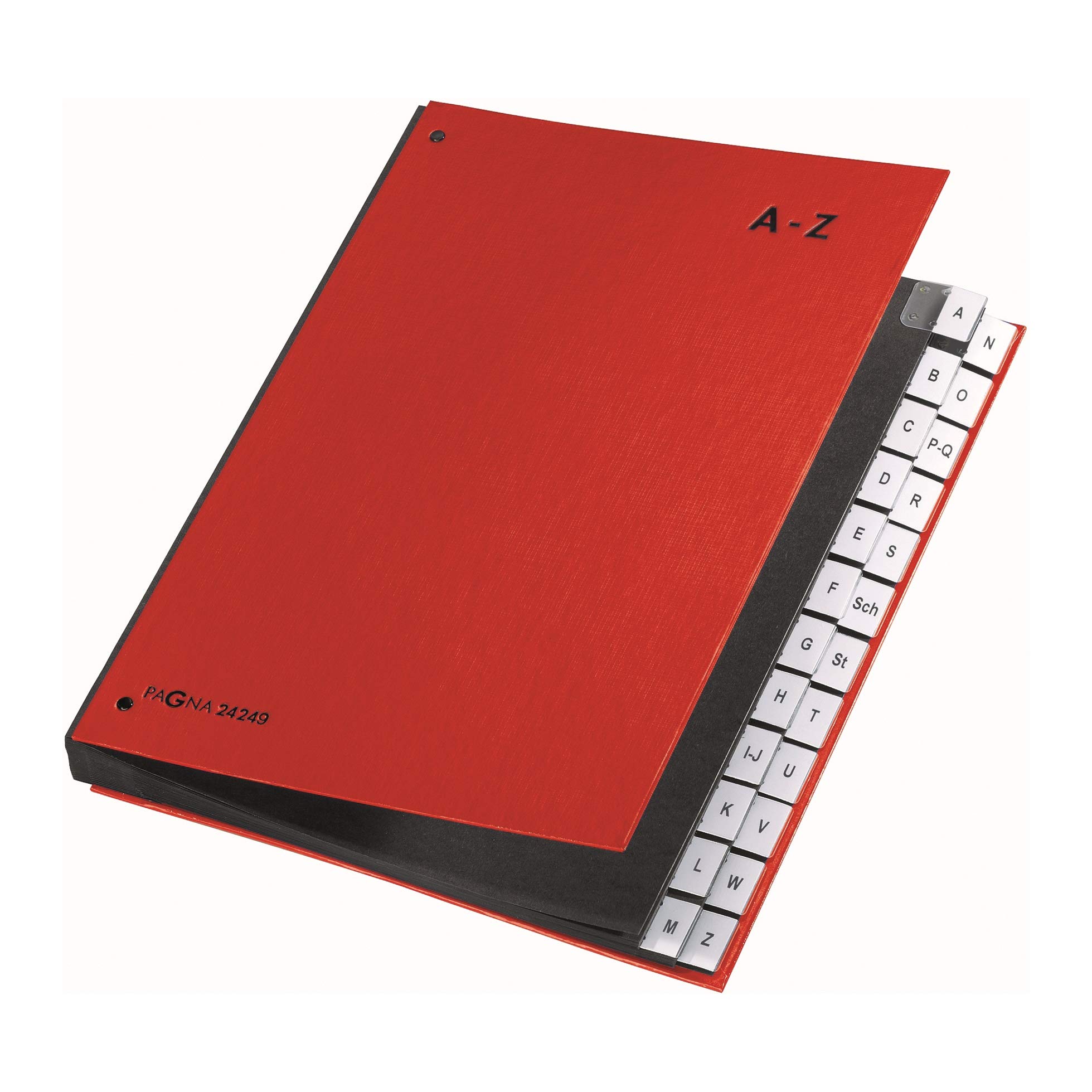 Pagna Pultordner Color (Pultmappe, 24 Fächer, A-Z) (rot | 3er Pack)