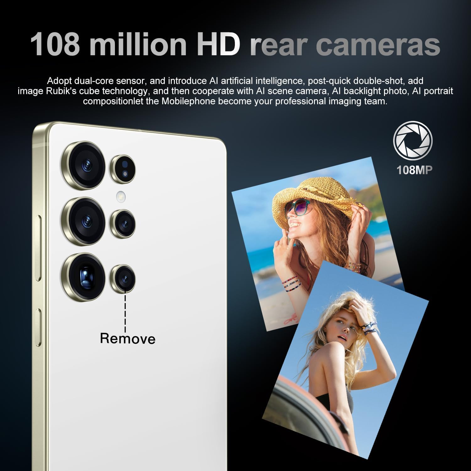 Teléfono móvil A25 Ultra, Pantalla de 7,3", 8 GB + 256 GB, Doble SIM + TF (Ampliable hasta 128 GB), cámara Dual, sin Contrato, para Principiantes – Verde