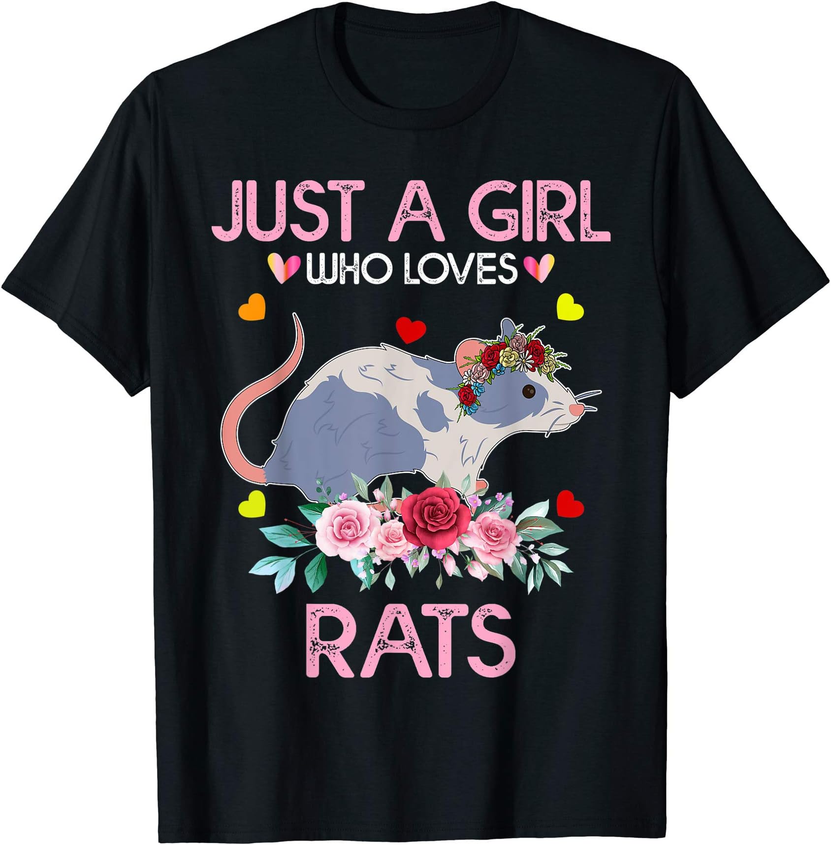 Just A Girl Who Loves Rats Tee GiftsRat Gift Tee For Women Kids Girls Just A Girl Who Loves Rats T-ShirtOEKO-TEX STANDARD 100
