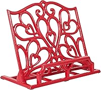Vista 8 de JOGREFUL Soporte para libro de cocina, de hierro fundido, resistente para libros de recetas, soporte para libros de recetas de cocina, soporte