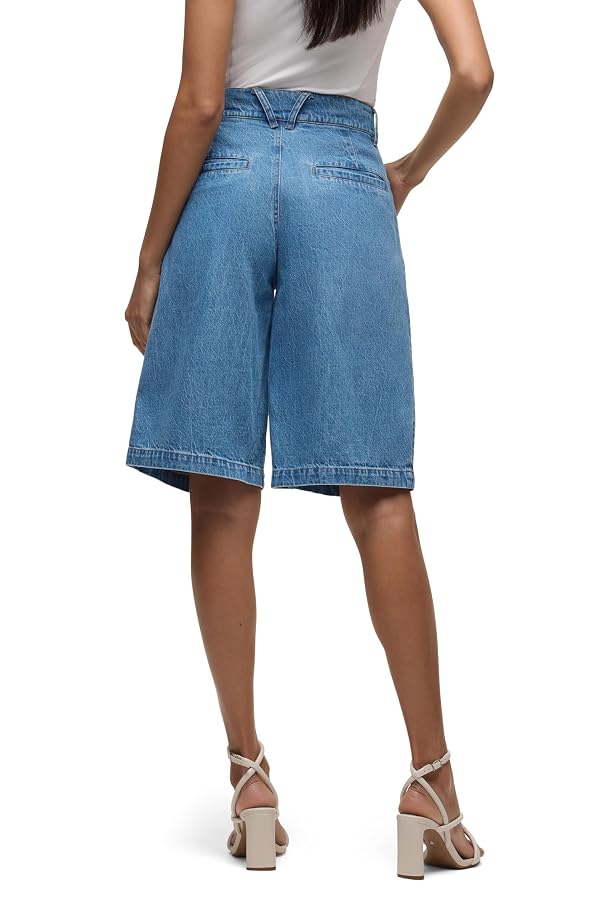HUDSON Women's Clean Front Pleated Bermuda Short, Elm, 25 by HUDSON - Image 3