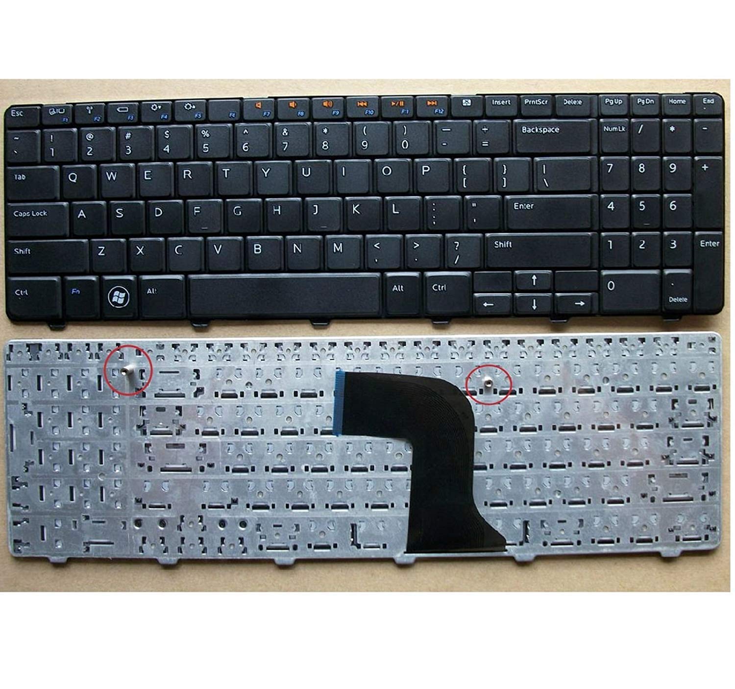 BHOMANI Laptop Keyboard Compatible for DELL Inspiron 15R 5010 M5010 M501R N5010 Series Black US P/N 09GT99 NSK-DRASW 96DJT 096DJT - V110525AS S01 KBD0012