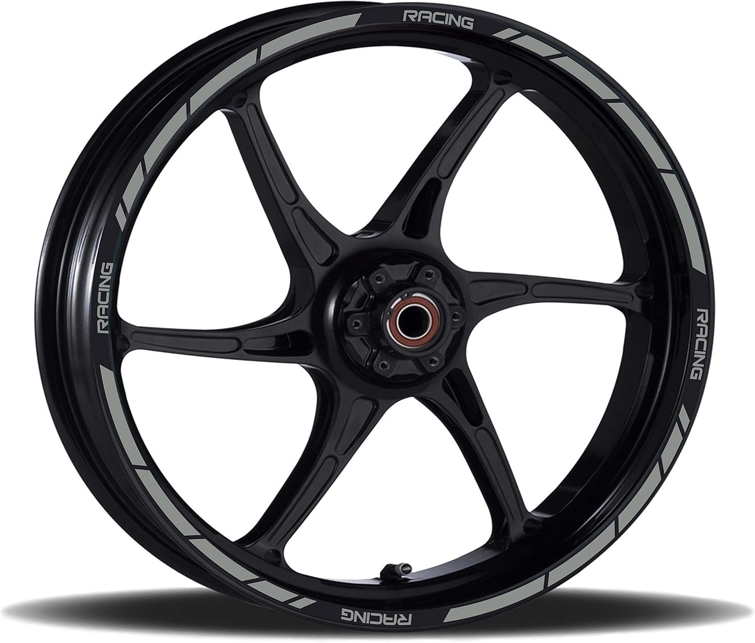 Kit Adesivi Strisce Per Cerchi Moto 17 Pollici - Strisce Blu Leggero, Design Sportivo, Made In Italy