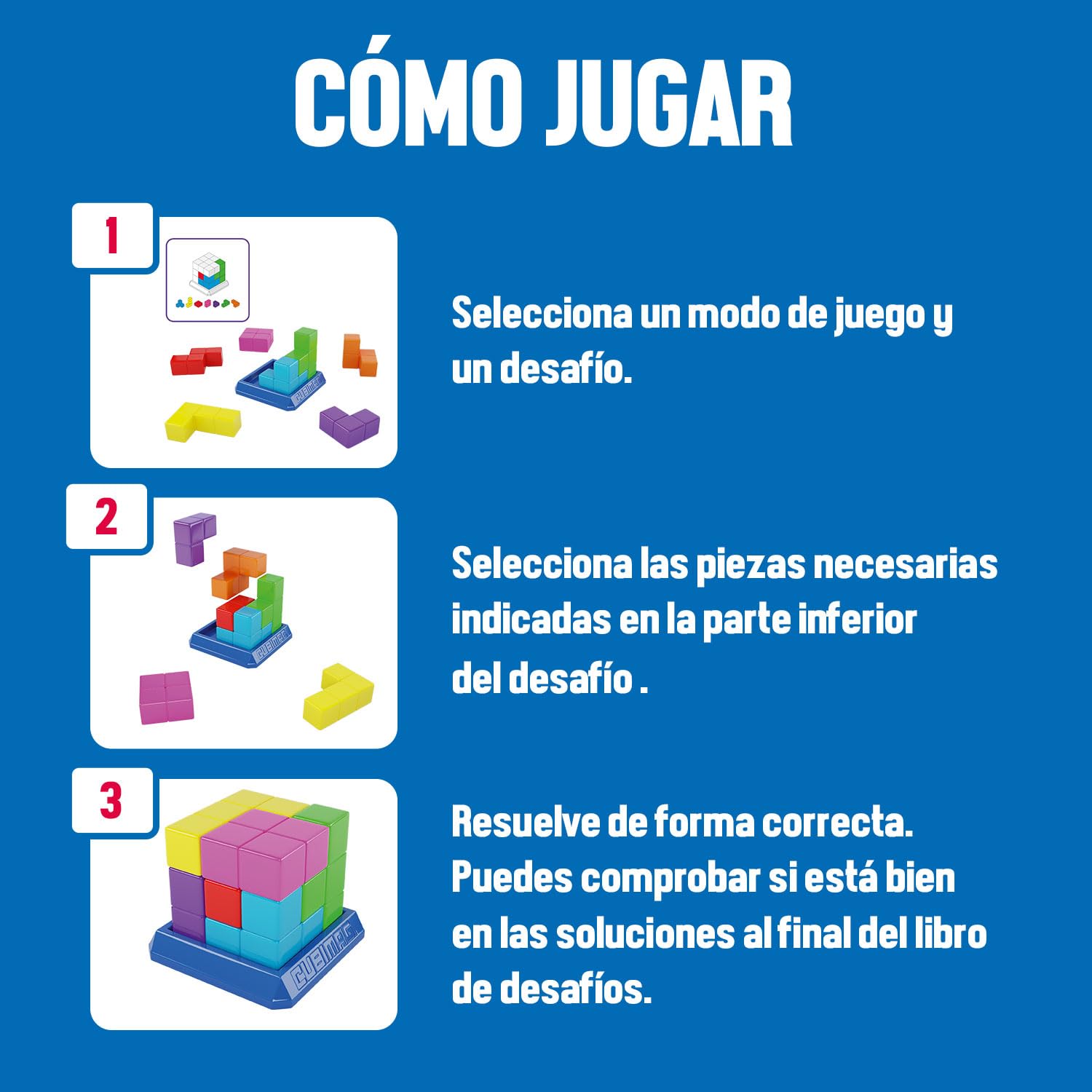 Ludilo - Cubimag Mini | Juego Mesa 8 Años O Más | Rompecabezas Adultos con 2 Modos De Juego | Juegos De Mesa Adulto | Juegos De Ingenio con 136 Desafíos