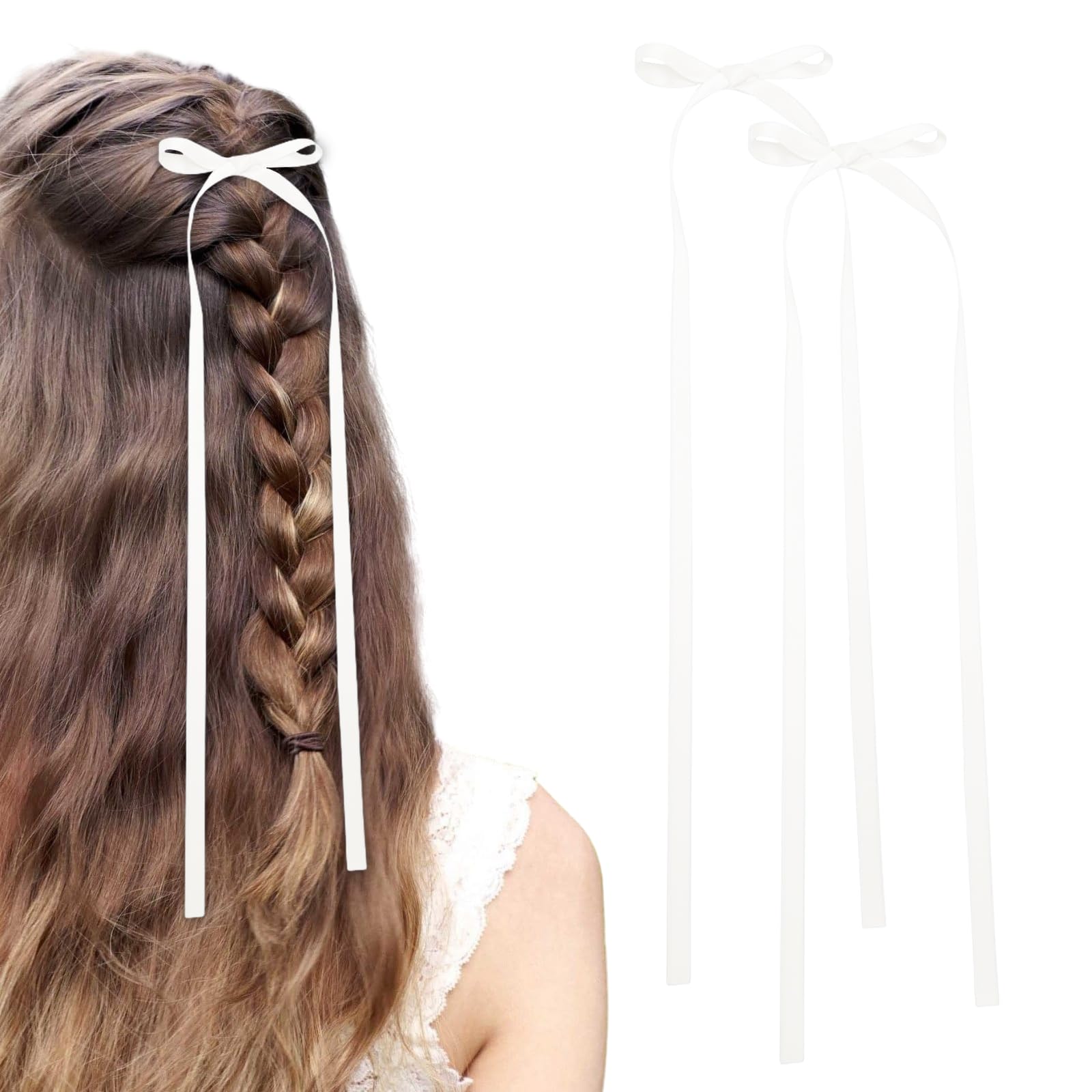 Amazon.com : Bow Tassel Hair Accessories: 2 PCS Satin Hair Clips