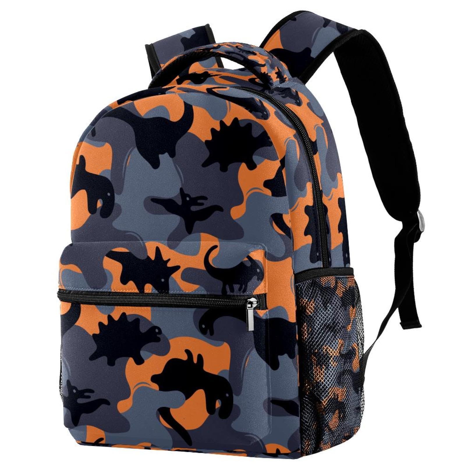 Zaino scolastico per uomini e donne, con motivo mimetico dinosauro, borsa per computer portatile, leggera, zaino casual per libri