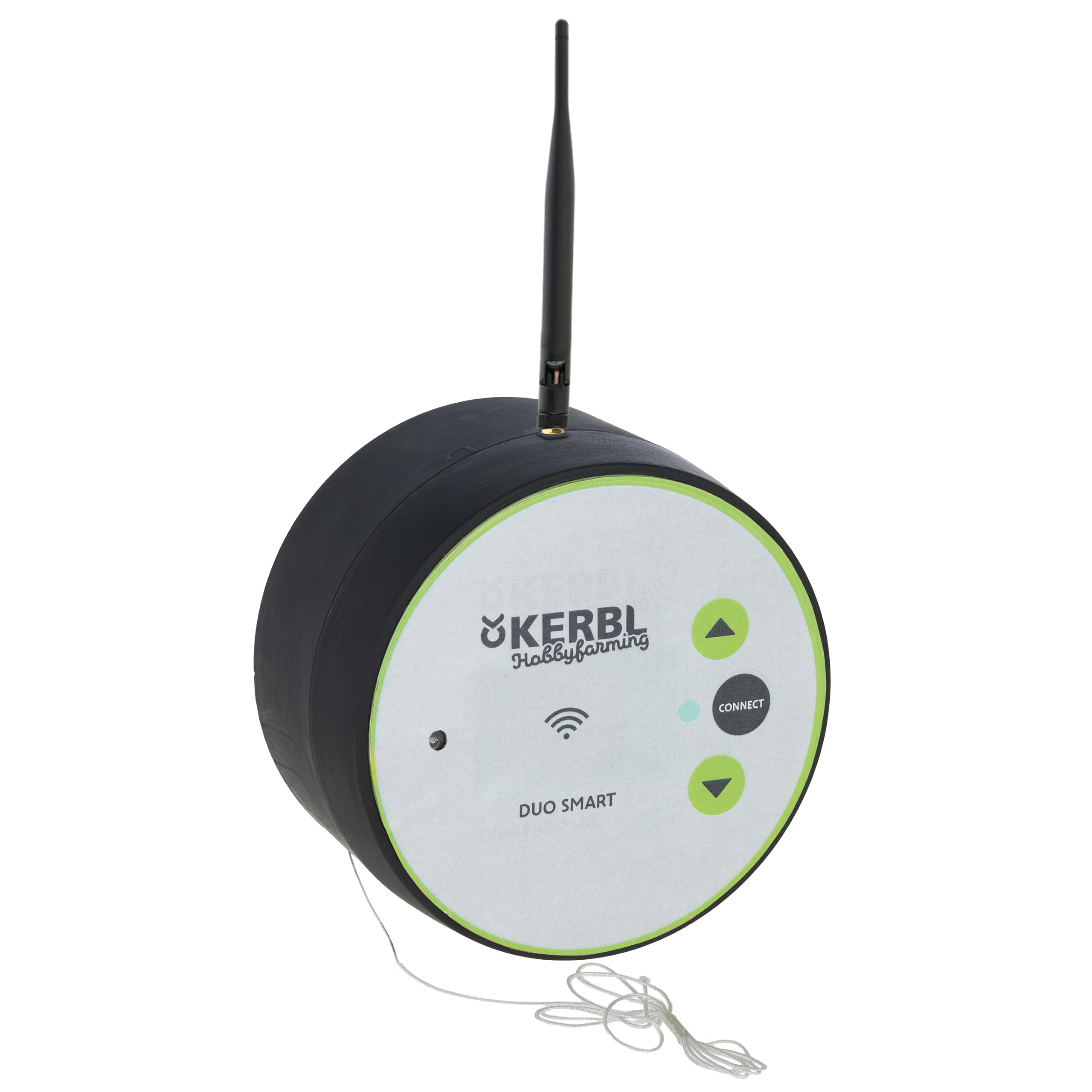 Kerbl Hobbyfarming Steuerung Duo Smart, Hühnerklappe, grau/grün, Tageslicht- und Zeitsteuerung, Bedienung über App