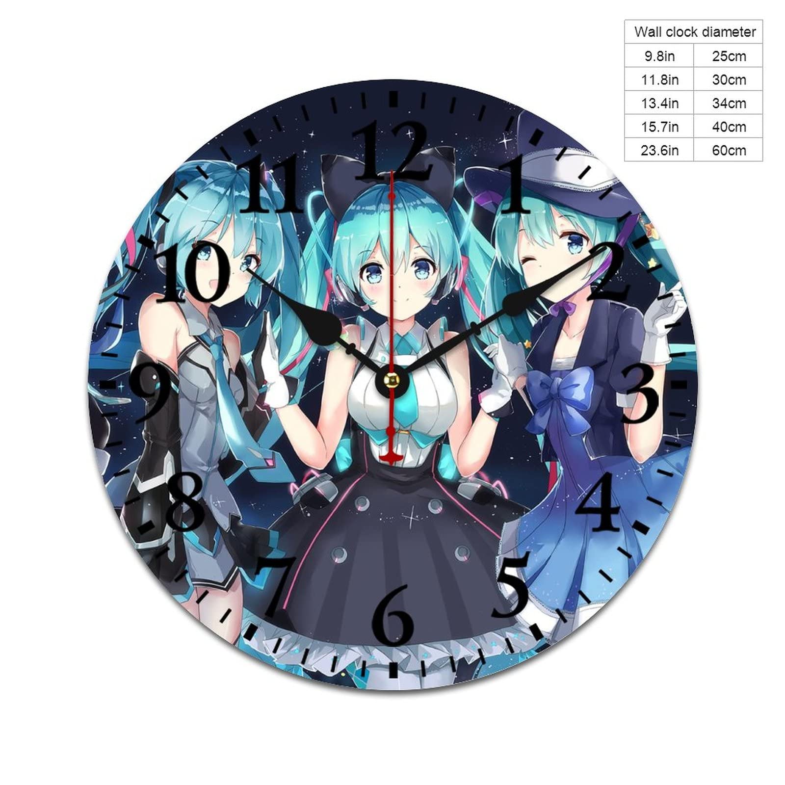 エヴァンゲリオン・初音ミク　腕時計　 CUL VOCALOID 掛け置き時計 Amazon.co.jp: 初音 ミク掛け時計 木製壁掛け時計 静音 連続秒針