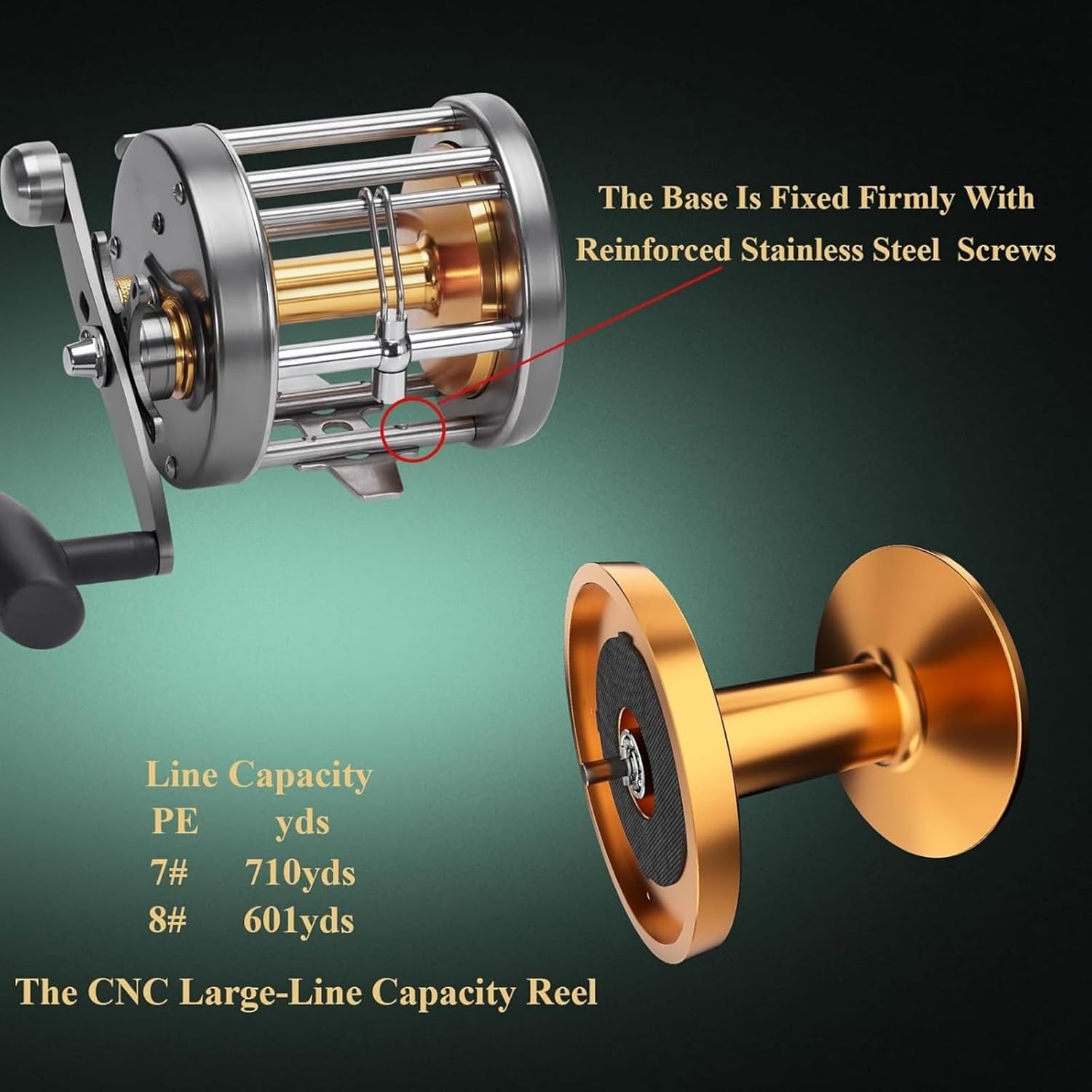 SAMOLLA MT50W reel base and line capacity