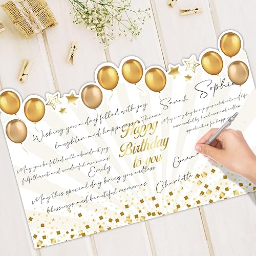 Miniatura 4 de Tarjeta de felicitación grande de cumpleaños número 70, libro de invitados gigante de feliz cumpleaños, tarjeta de cumpleaños, tarjeta de plástico