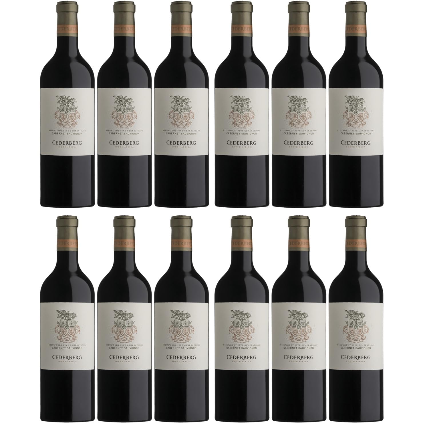 Cederberg Five Generations Cabernet Sauvignon Rotwein Wein Trocken Südafrika inkl. FeinWert E-Book (12 x 0,75l)