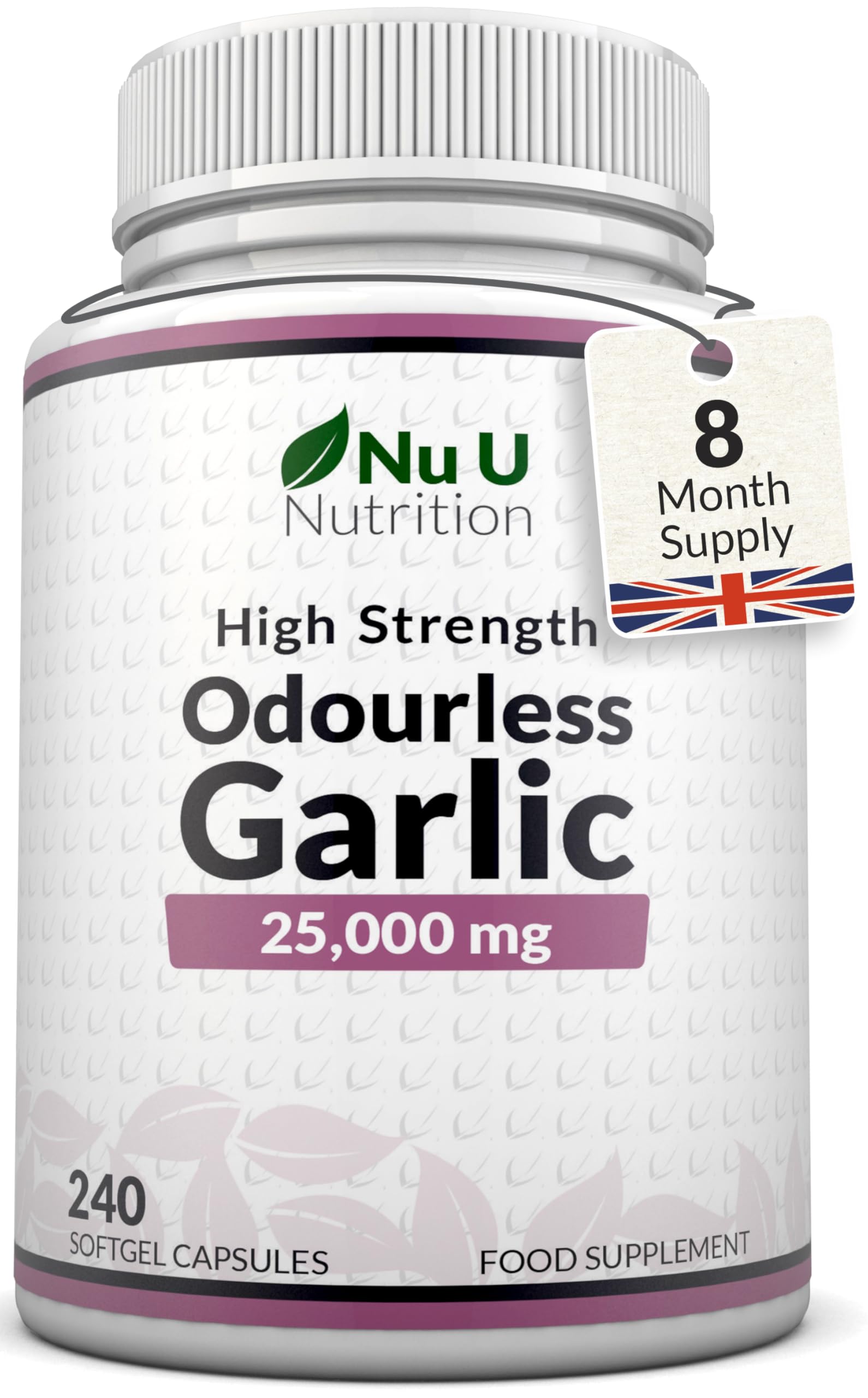 Sponsored Ad – Garlic Capsules 25,000 mg - 240 Softgel Capsules - 8 Month Supply - High Strength Garlic Supplement - Extract from Allium Sativum - 1.5 mg of Allicin - Made in The UK - Nu U Nutrition