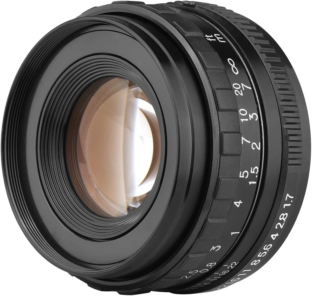 Andoer 50 mm F1.7 Wide Aperture Manual Focus Camera Lens Prime Lens PK Mount Replacement for Pentax K1 / K-1 Mark II Full Frame Cameras