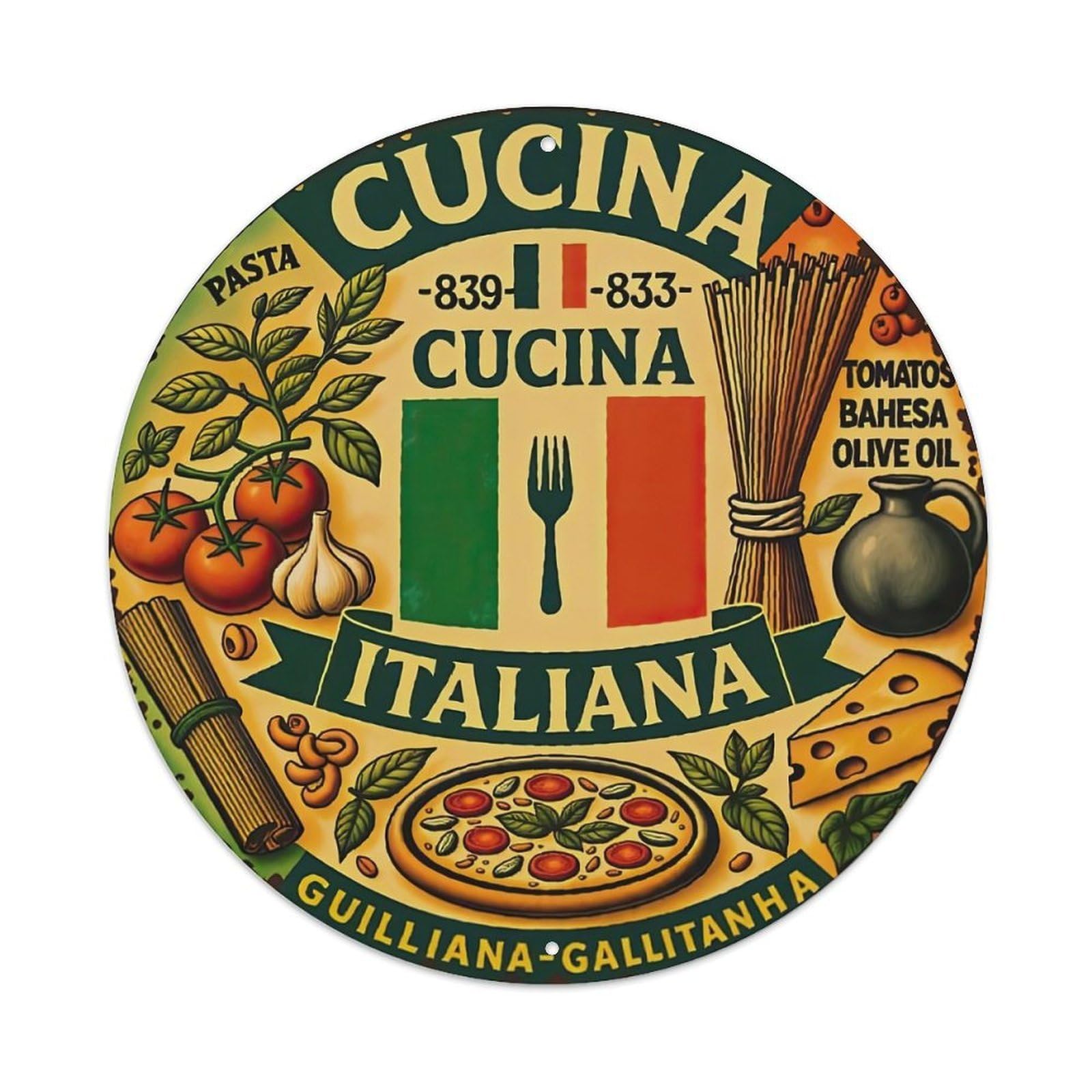 Cucina Italiana Vintage Italian Kitchen Metal Tin Sign