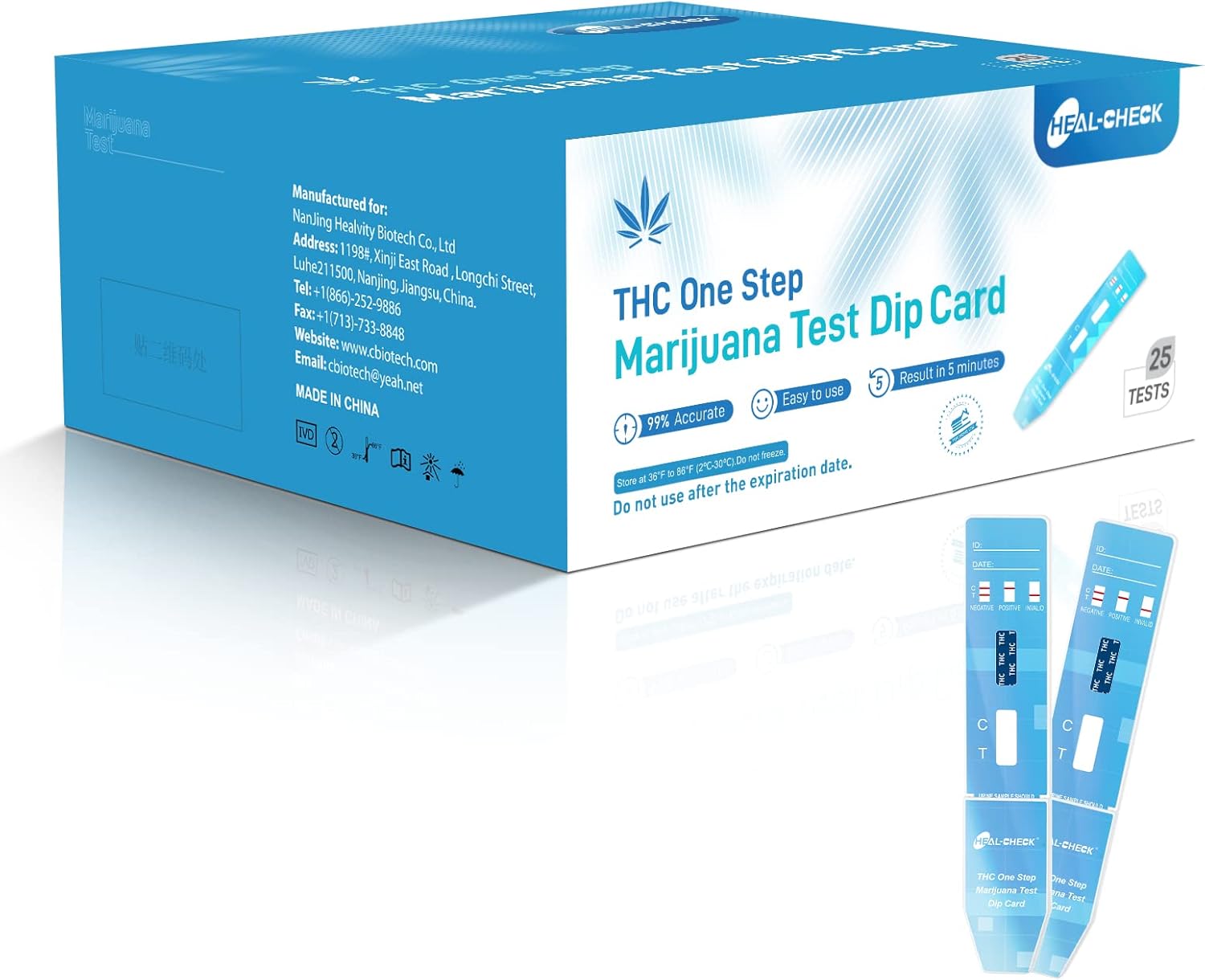 Drug Test Kit Marijuana, Individually Wrapped Single Panel THC Screen Urine Drug