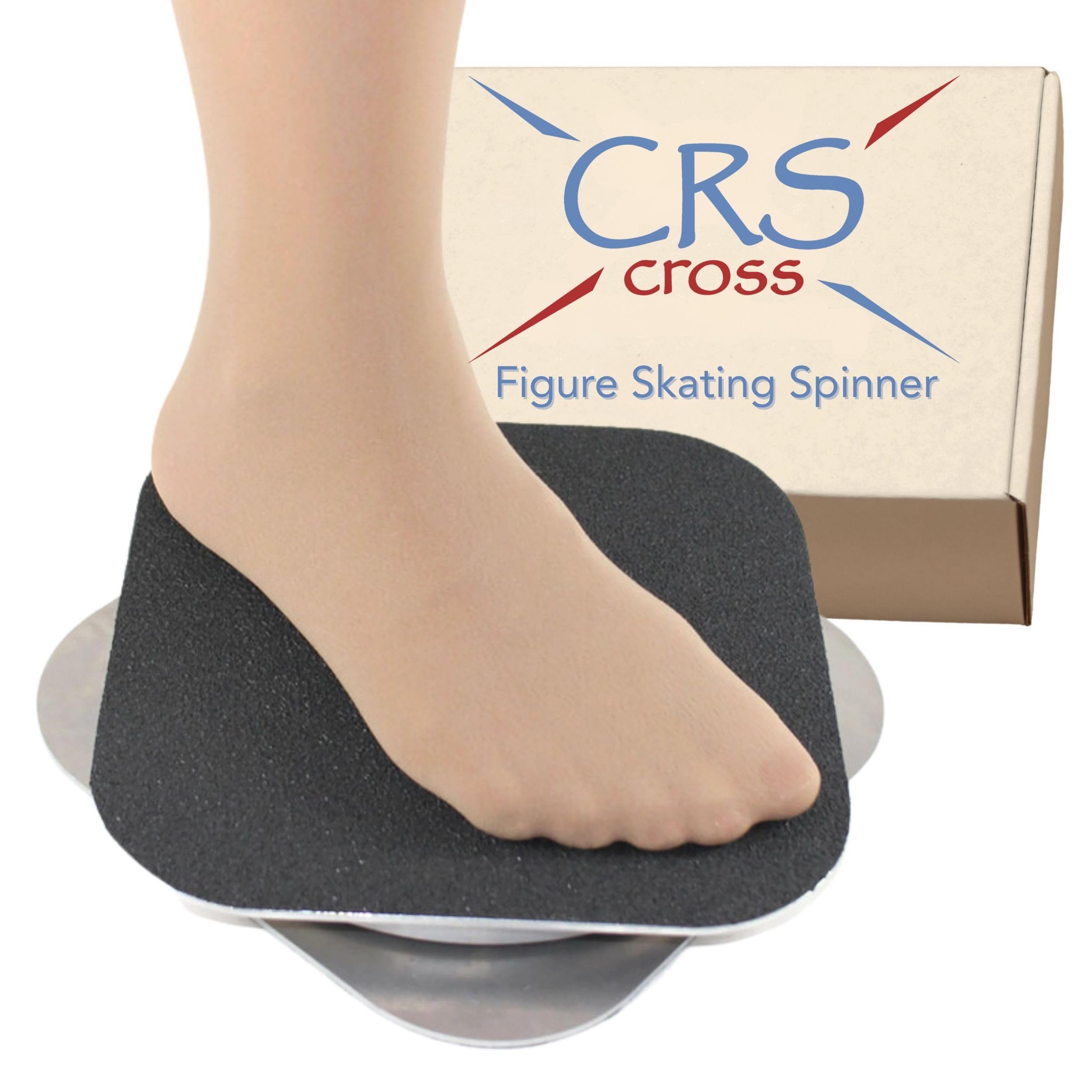 CRS Cross Figure Skating Spinner - Metal 8 inch Ice Skating Training Aid for Skate Spin, Gymnastics & Dance Pirouette