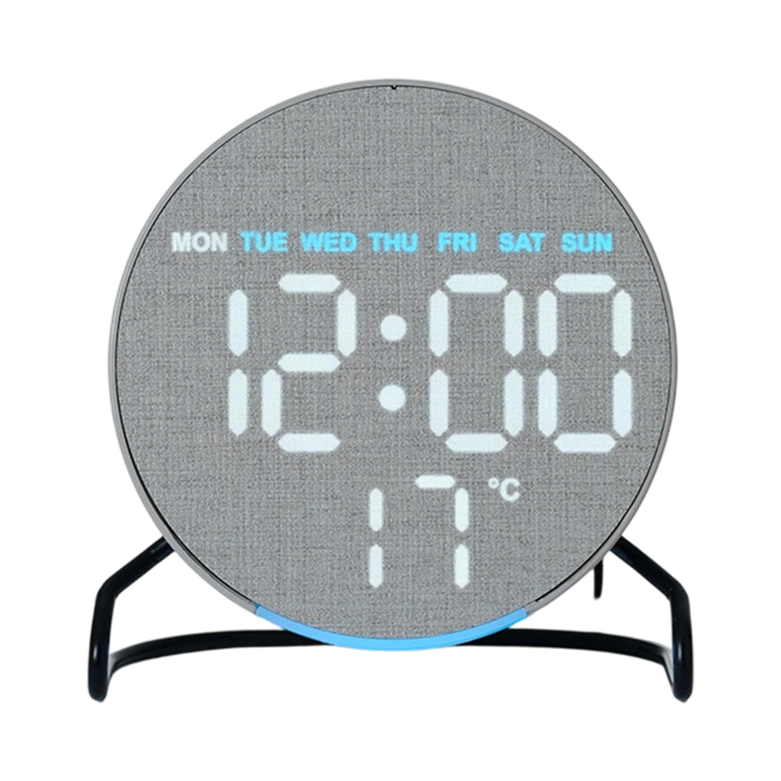 Limtula Wood Grains LED Digital Alarm Clock with Temperature Display Brightness Ambients Night Light Countdown Timer Quiet LED Bedsides Alarm Clock