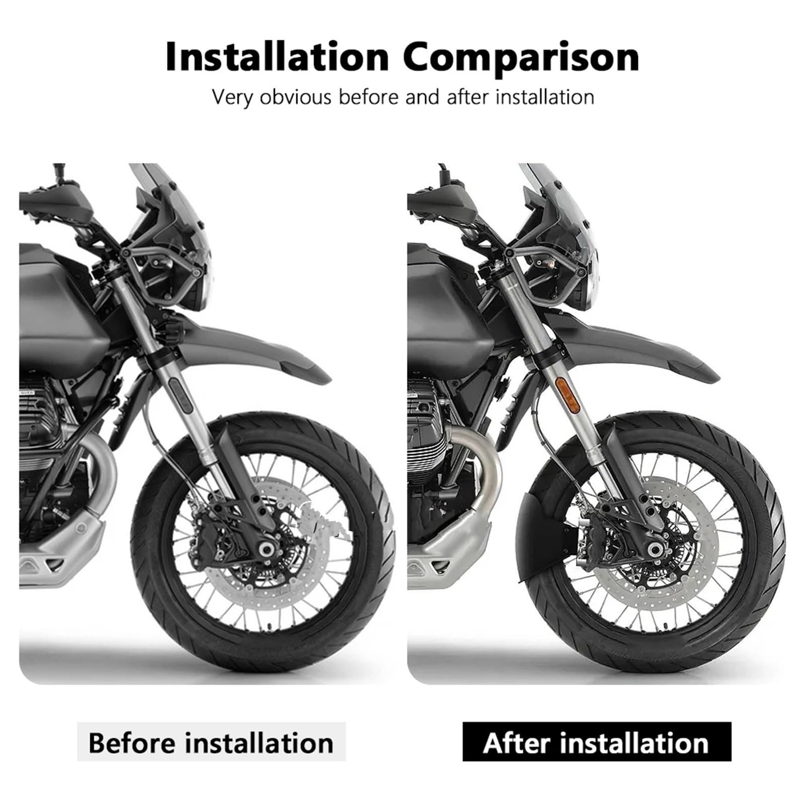 ochraniacze widelca motocyklowego Pasuje do MOTO GUZZI V85TT 2019 2020 2021 2022 2023 2024 motocykl czarny przedni błotnik błotniki pokrywa