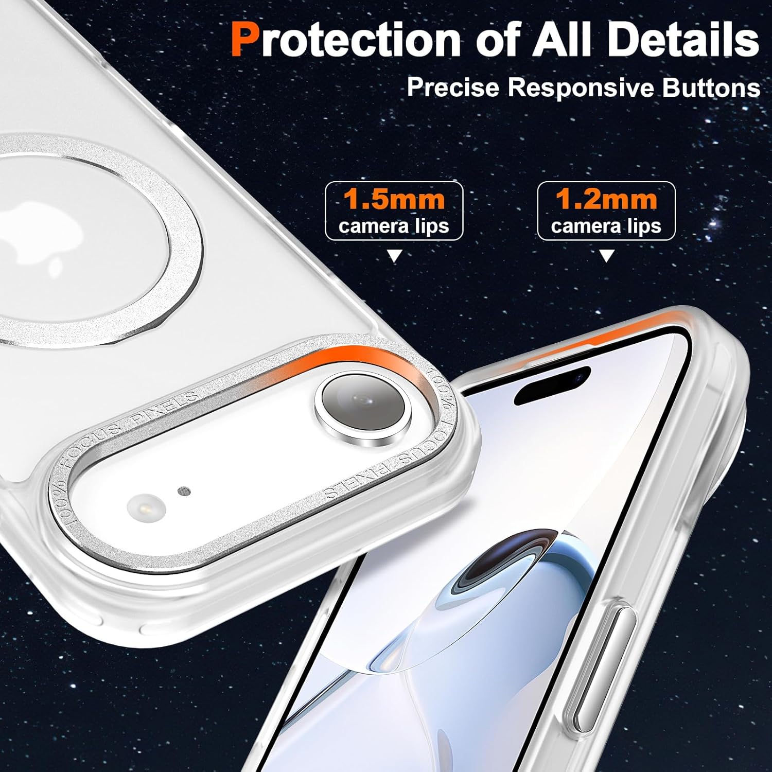 Magnetic for iPhone Air Case with Ring Stand, [10 FT Drop Protection] [Velvety Touch] Slim Translucent Matte Back Shockproof Phone Case for iPhone 17 Air 6.5'', Frosted White - Image 6