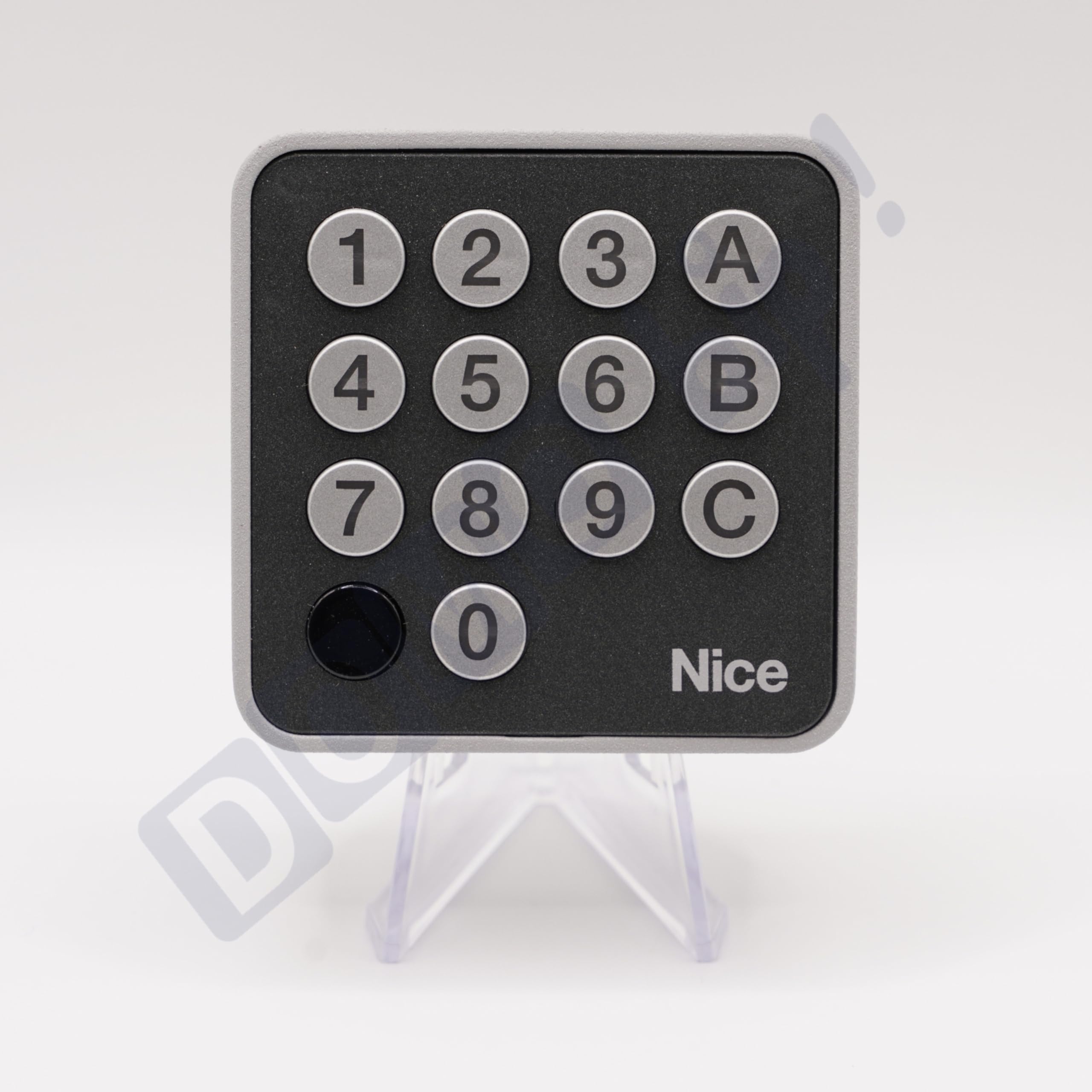 NICE EDSWG - Clavier à Code Sans Fil 433,92 MHz - Digicode Portail & Garage - 3 Canaux A/B/C - Rolling Code & Compatible OXI/OXIBD, FLOX2R/FLOXI2R + 1 Goodies DOMOBIP (EDSWG)