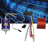 Keenso 540 Brushed Motor Hűtőbordával és 45A ESC Készlet - 1/10 RC Távirányítós Autó Motor Szett Crawler Terepjáróhoz - Narancssárga 5