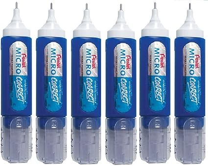 Pentel Micro Correct Correcteur Liquide Tipp Ex Stylo A Pointe Pointe En Metal Originale Zl31 Blanc 12 Ml Lot De 6 Amazon Fr Fournitures De Bureau