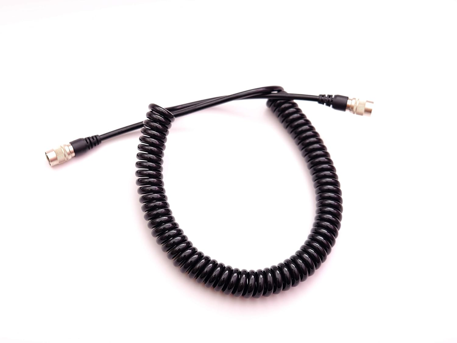 Unbrand Power Cable 4pin Male to Male Coiled Cable for Trimble 5600 3600 Series Total Stations