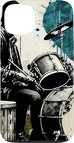 Carcasa gráfica para iPhone 13, color blanco y negro Carcasa gráfica para iPhone 13, color blanco y negro