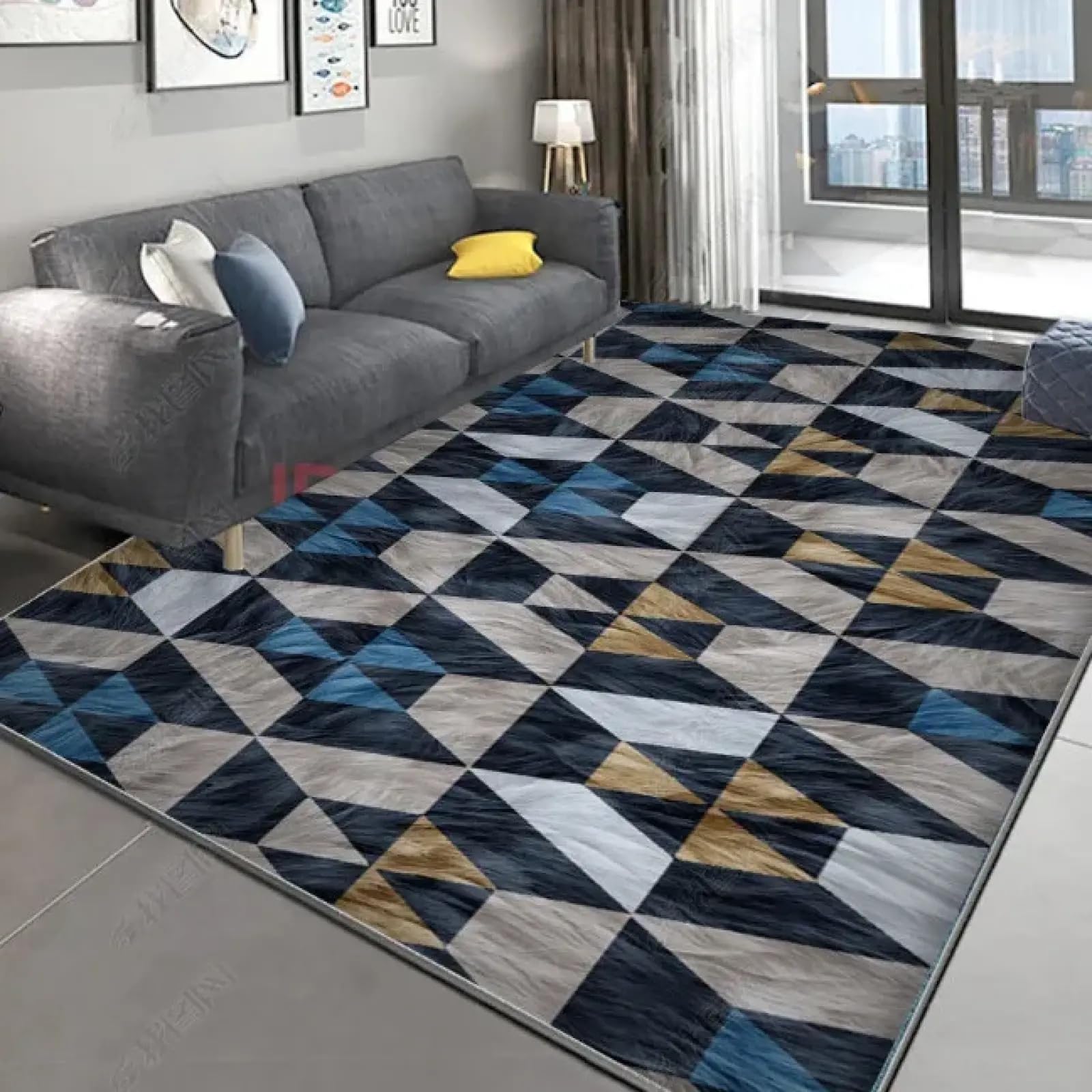 Tapis nordique pour salon luxueux - Finition premium grande surface