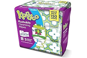 Kandoo Sensitive Flushable Wipes: 50 Gentle Sheets Per Pack | 3 Count
