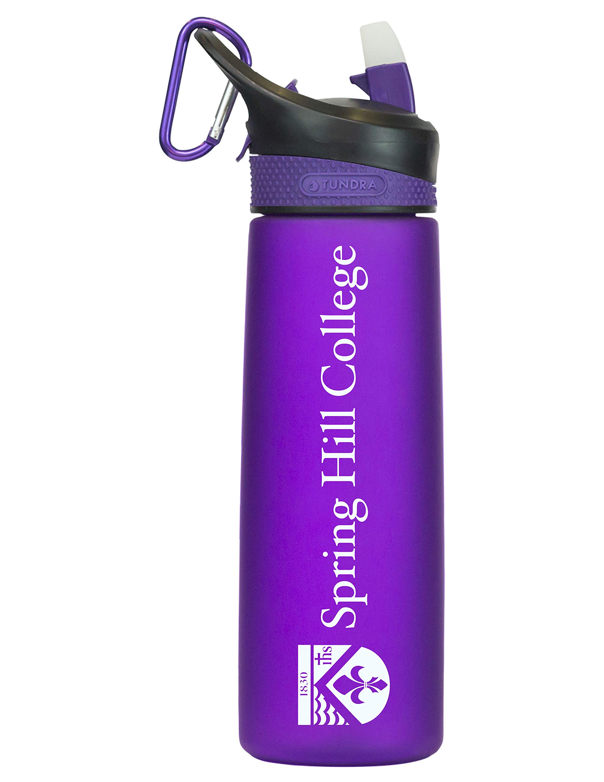 Spring Hill College Tritan Plastic Frosted Sport Bottle, Design-1 - Purple