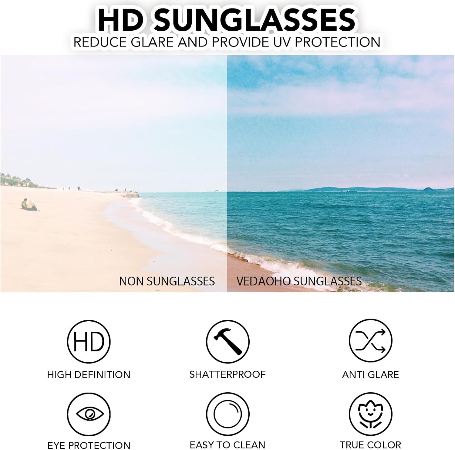 Cat Eye Sunglasses for Women Trendy UV Protection Women's Sun Glasses with Metal Temples Fashion Driving Glasses - Image 7