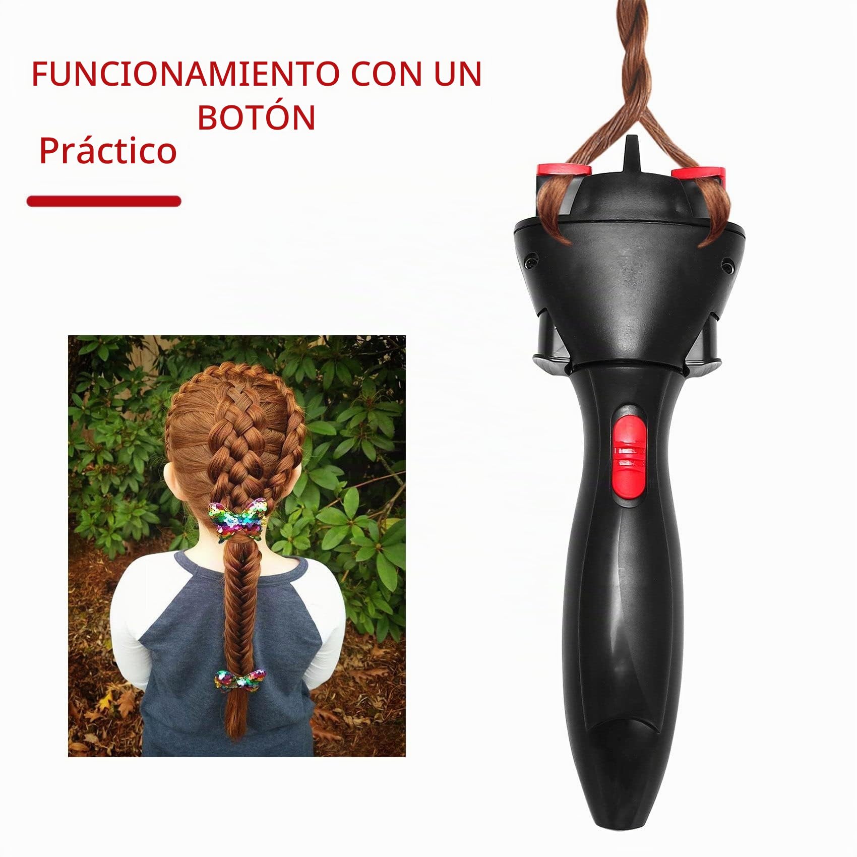 Máquina de trenzar el cabello, trenzadora eléctrica de , dispositivo de tejer , peinado