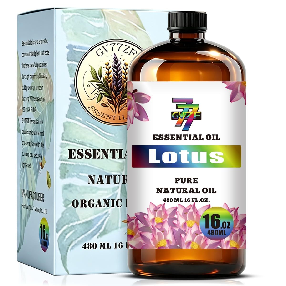 Lotus Essential Oil for Diffuser Massage Cleaning Lotus Oil 16 fl oz