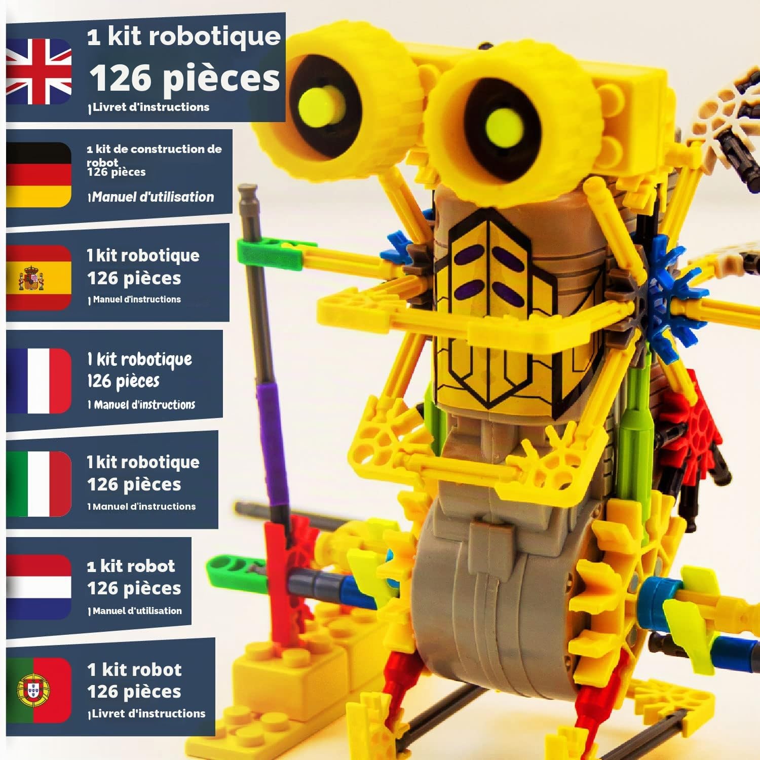 Science4you Betabot, Robot pour Enfant - Kit Robot à Construire de 126 pièces - Monter Un Robot Jouet pour Enfants, Jeux de Construction et Cadeaux pour Garçon et Fille 6 7 8 9 10+ Ans