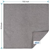 Vista 7 de HOMEXCEL Paño de limpieza de microfibra gris, paquete de 24 paños de limpieza para cocina, sin pelusa, sin rayones, altamente absorbentes