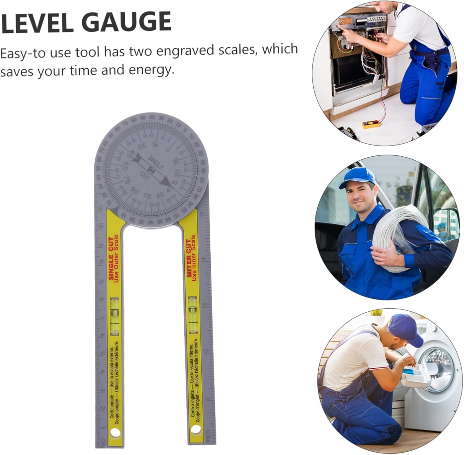HOMSFOU 3pcs Miter Protractor Plastic Angle Ruler for Woodworking Measuring Tool for Trim Work Plumbing Carpentry Easy to Carry Scratch-resistant Design Convenient Storage