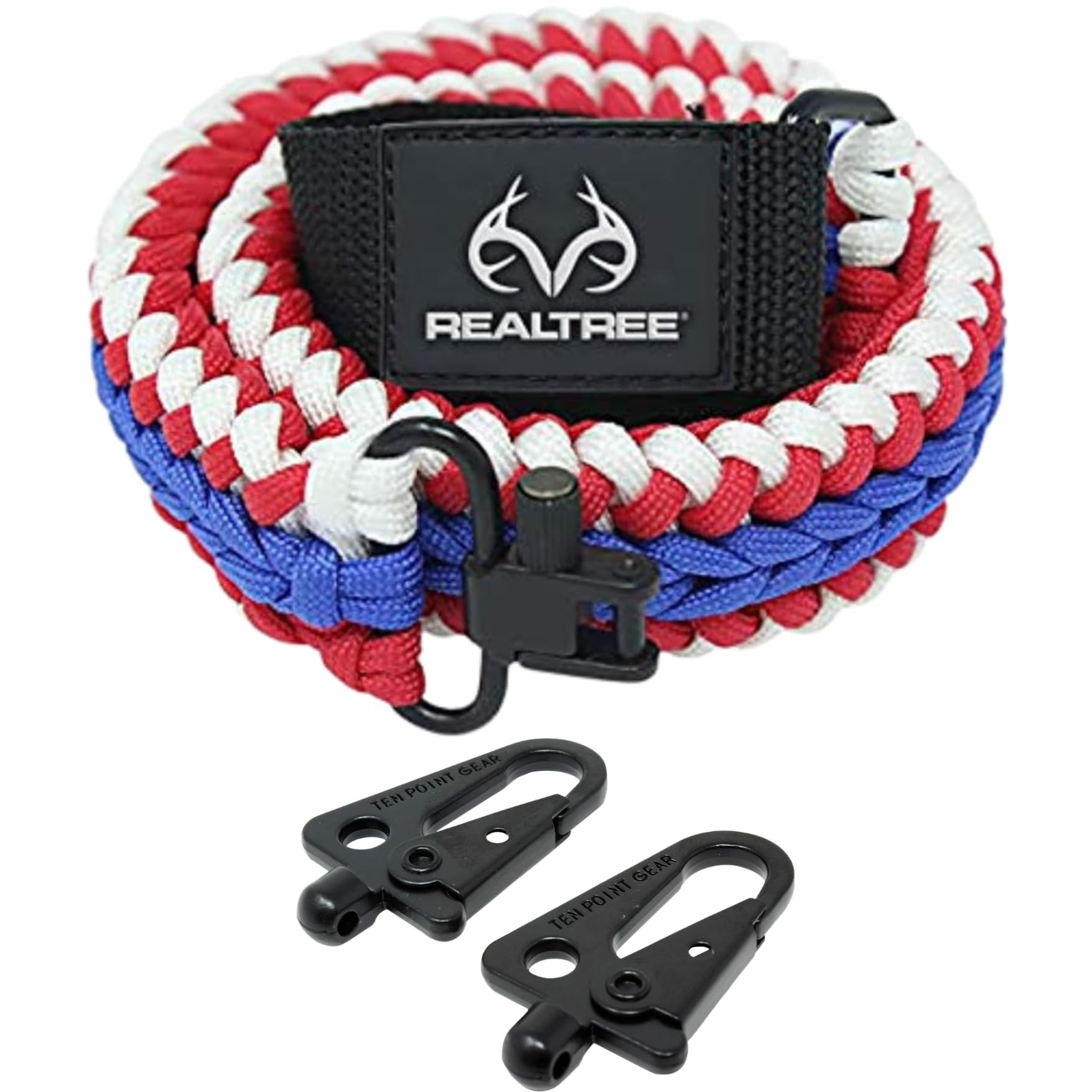 Realtree Paracord Gun Sling 550 Adjustable w/Swivels and Adapter. Officially Licensed Outdoor Rifle Sling. Perfect for Hunting and Survival Use. Super. (RT_Merica)