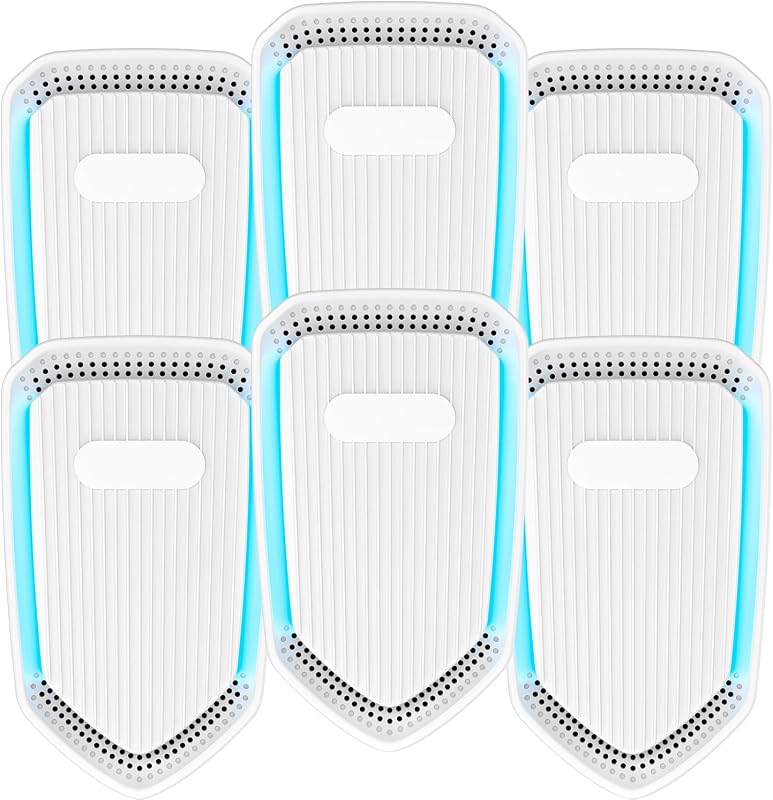 Ionizador de aire de 6 piezas para ácaros del polvo, purificador de aire enchufable para el hogar | Ambientador de iones negativos, ionizadores de aire portátiles silenciosos sin filtro para cocina de oficina en casa