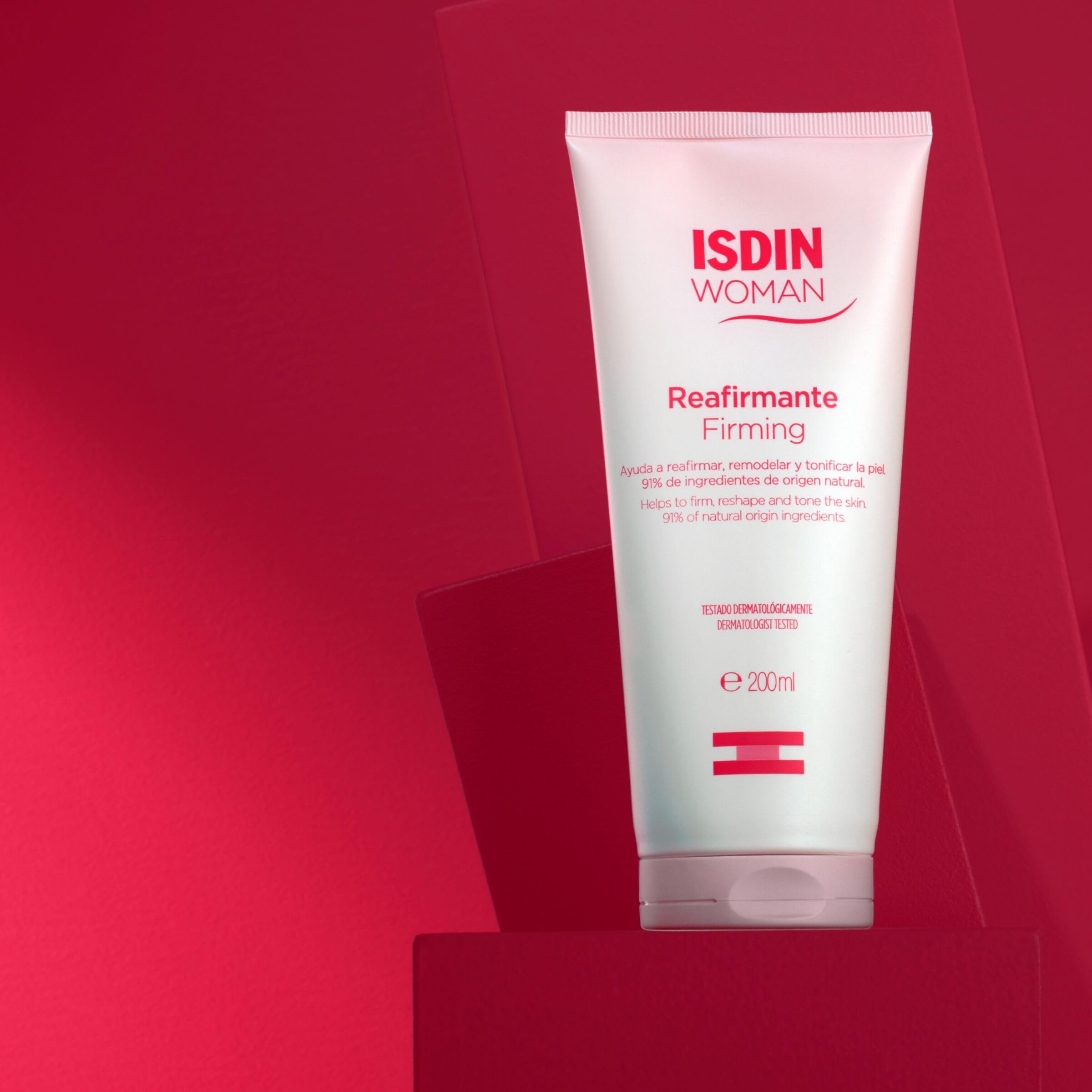 ISDIN Woman Reafirmante, Crema Corporal Reafirmante, Reafirma, Remodela y Tonifica la Piel, 200 ml