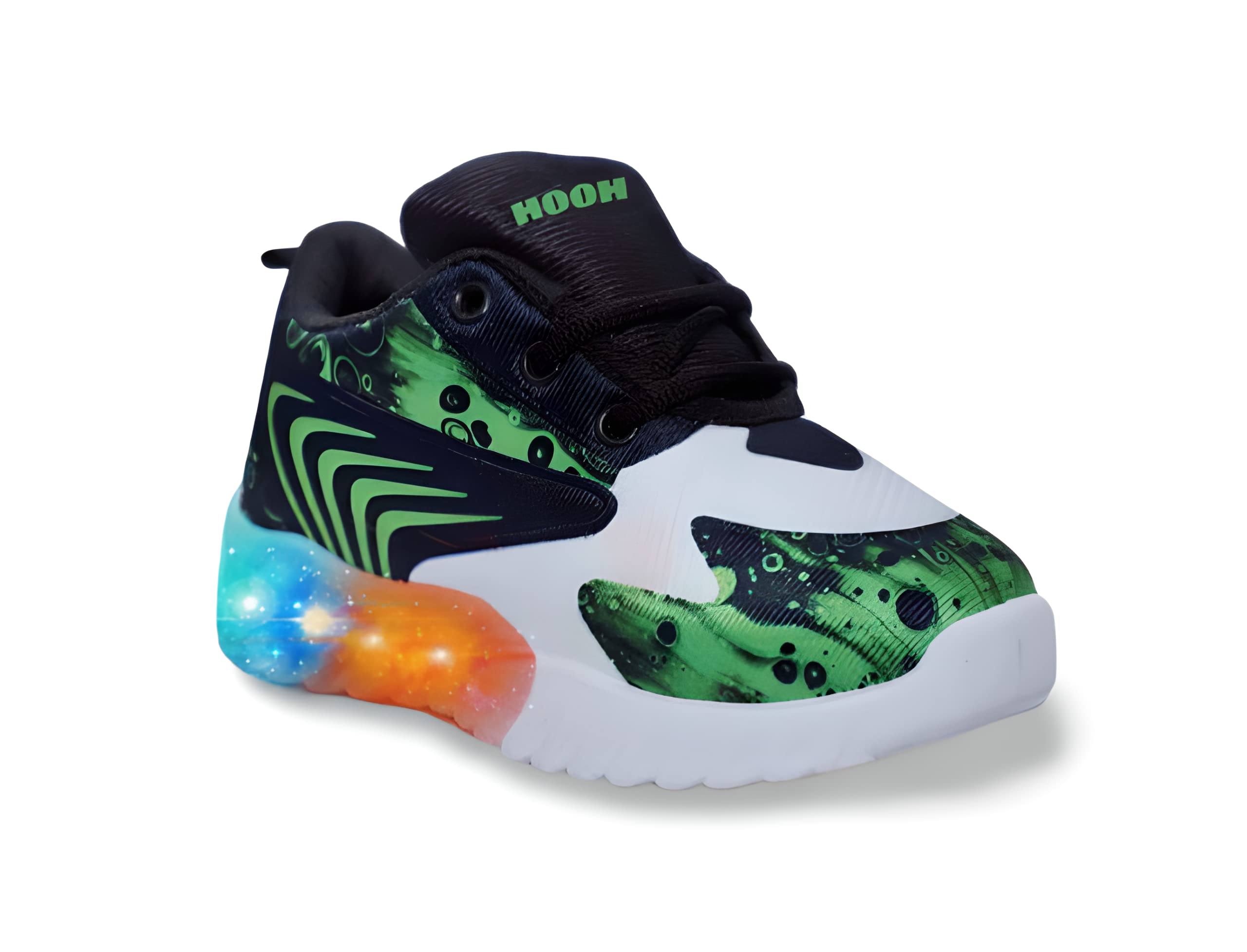 HOOH-Now comfort in Fashion Kids Unisex Print Led Light Shoes (Green : : Black, 3_Years) (B0BQZXHGNR) Amazon Price History, Amazon Price Tracker