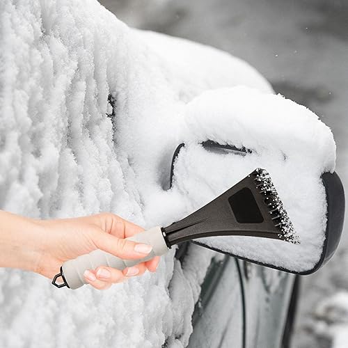 Miniatura 9 de pologmase Raspador de hielo pala de nieve automotriz con agarre ergonómico de esponja  Herramienta portátil para eliminar nieve helada para ventana