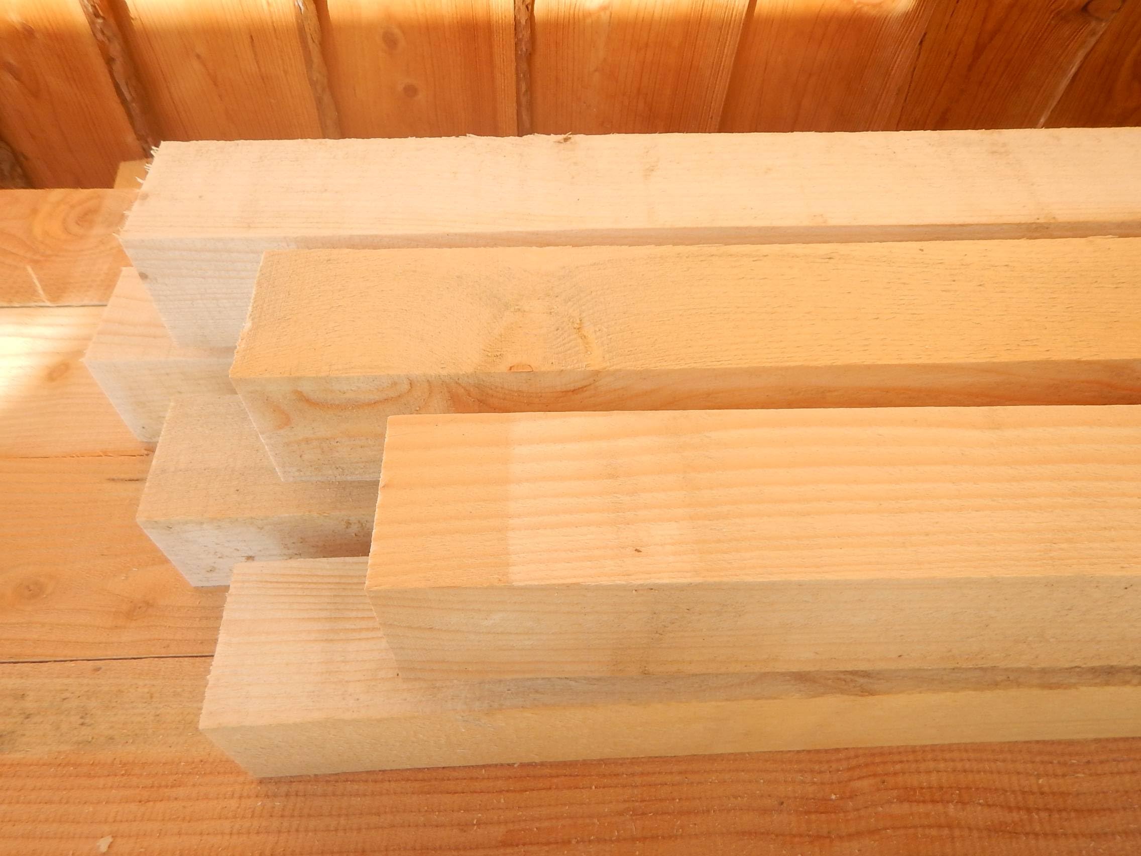 FICHTE TANNE 50x100mm Balken 5x10cm Kantholz Pfosten Pfahl sägerau Bauholz Rahmen 200cm Länge (4 Stück)