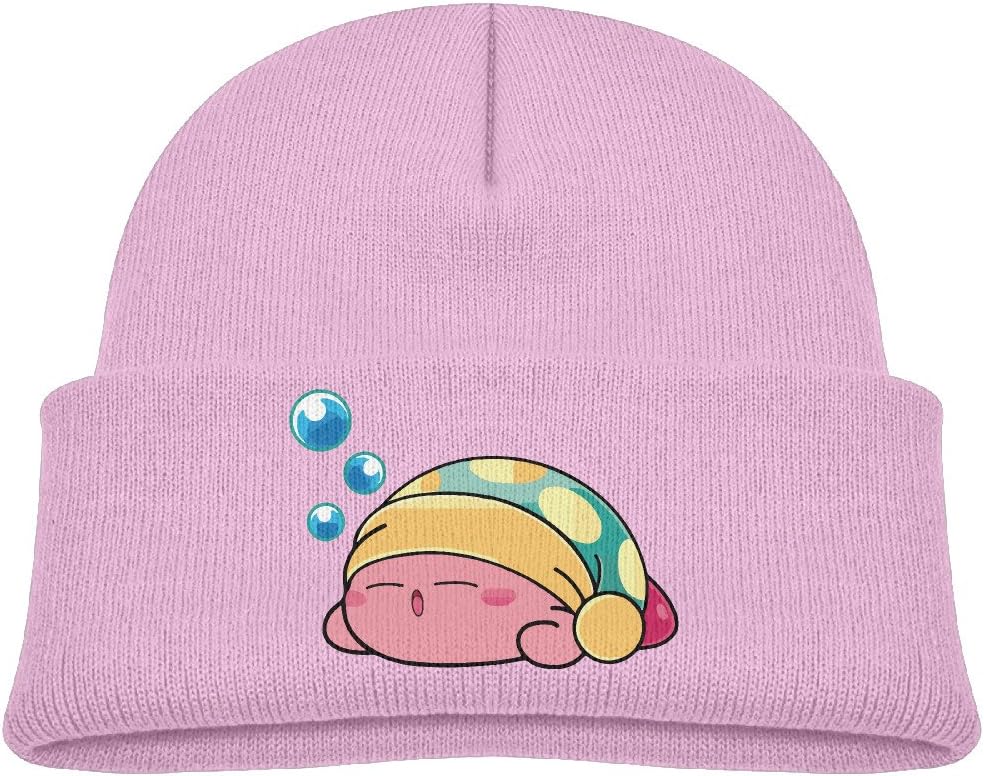 Deploeerad Kids Funny Cute Sleeping Kirby Knit Warm Beanie Hat Skull Cap