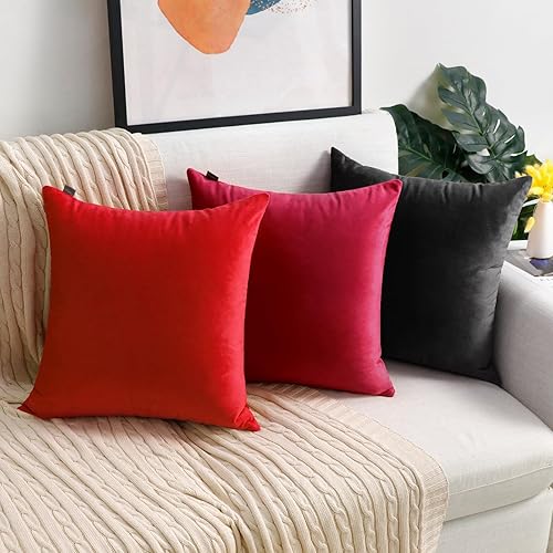 Miniatura 3 de Thmyo Paquete de 2 fundas de almohada cuadradas decorativas de terciopelo suave y sólido, fundas de cojín acogedoras para sofá, sofá, cama,