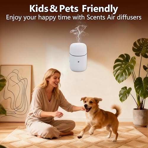 Miniatura 4 de Difusor de aceite esencial sin agua, difusor de aroma de aire, pequeña máquina difusora de aromaterapia con luz nocturna para el baño, sala de