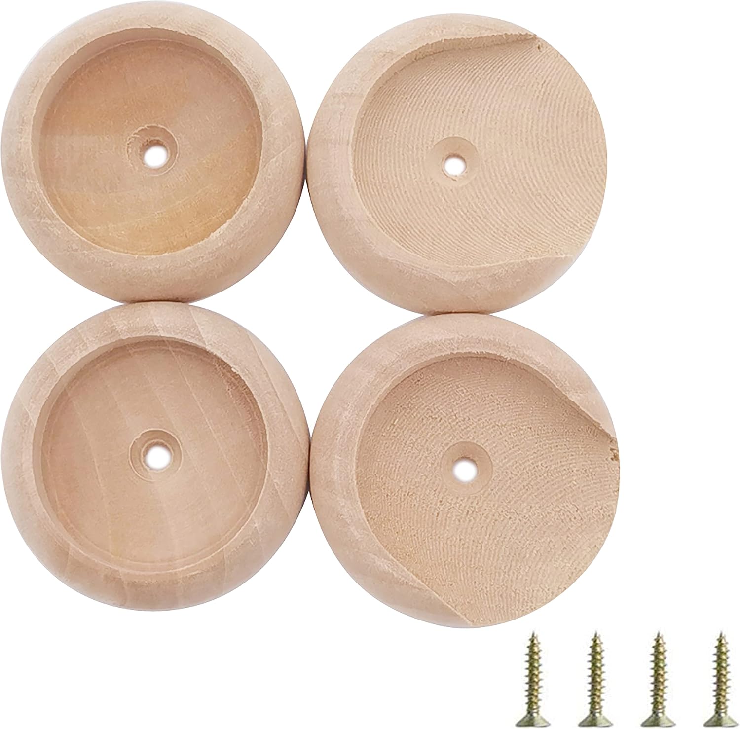 Round Wooden Closet Rod Holders Wood Closet Rod Flange Closet Pole Socket End Supports Wardrobe Pole Holder Round 8 Set